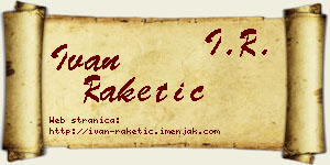 Ivan Raketić vizit kartica
